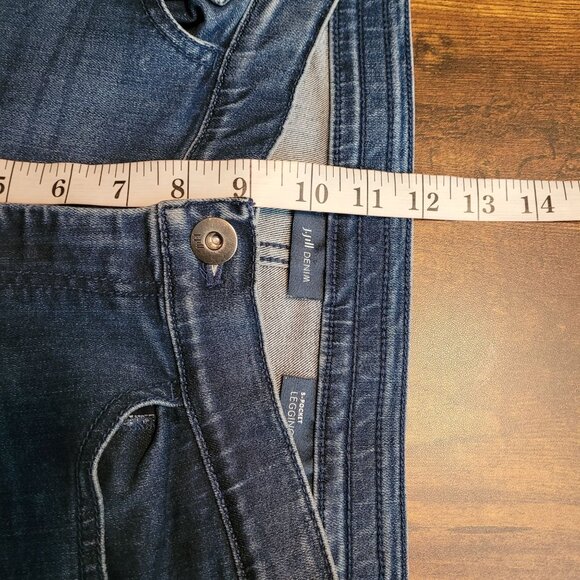 J Jill Jeans Sz 8 Legging 5 Pocket Mid Rise Medium Dark Wash Comfort Stretch - Picture 7 of 10